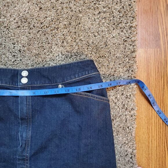 Lands’ End Dark Wash Denim Straight Skirt Size 4 - Picture 8 of 9